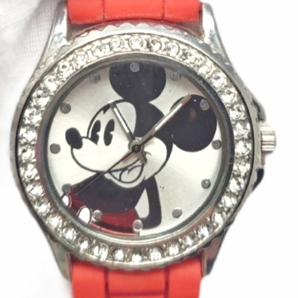Disney Mickey Mouse Red Rubber Watch